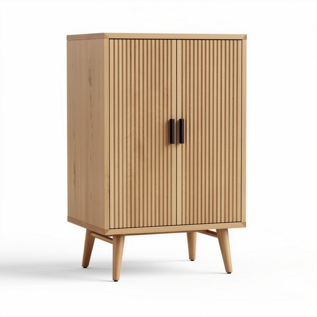 Armoire en bois de chêne avec portes à lamelles dimensions 80 x 40 x 100cm