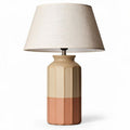 Lampe de table en céramique avec abat-jour en tissu beige 30 x 30 x 50cm
