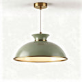 Suspension en métal vert avec finition dorée diamètre 30 cm pour éclairage intérieur